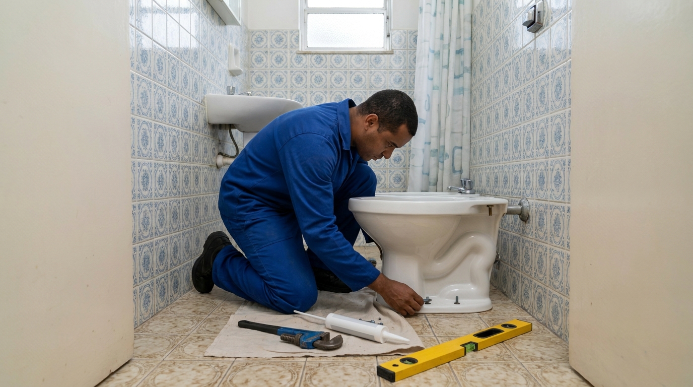Instalação de vaso sanitário residencial em Petrolina‑PE